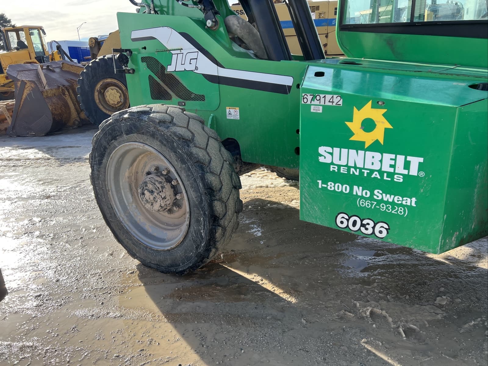 2015 JLG 6036 6000# capacity cab heat Cummins diesel 2800 hours 60” Forks 6