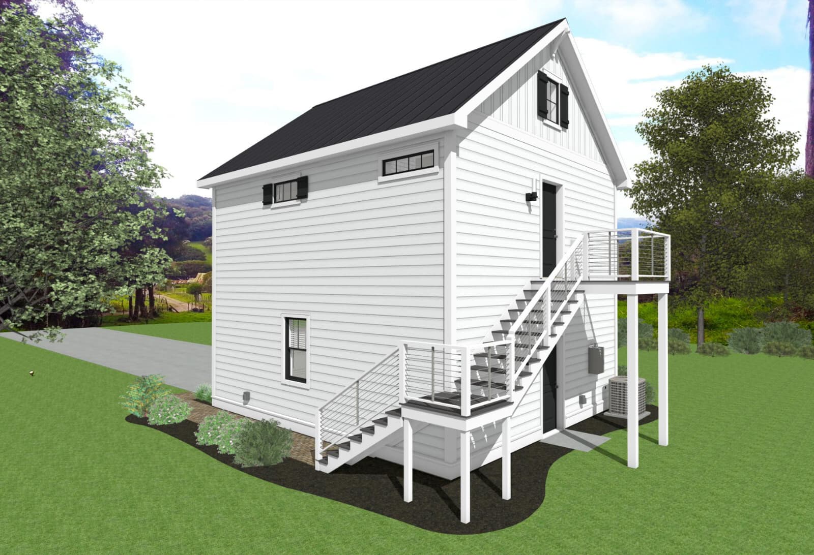 Garage Apartment (ADU) - 1 BR/1BA w/ Loft - Full House Plans, Blueprints #30011B 3