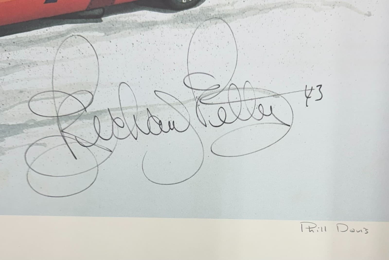 Richard Petty SIGNED Print by Phill Davis 123/1000 3