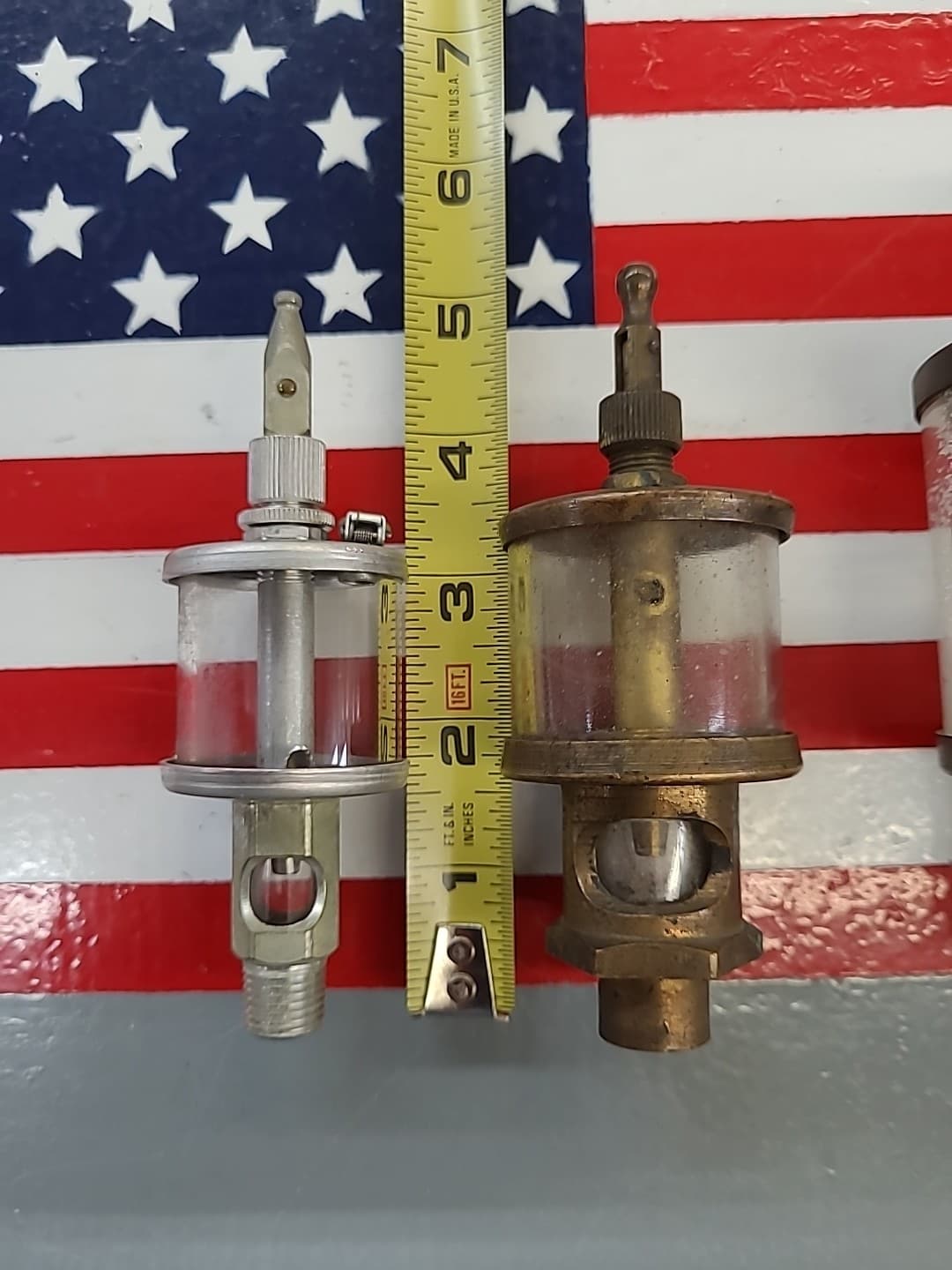 Lot of Antique Brass Lubricators 3