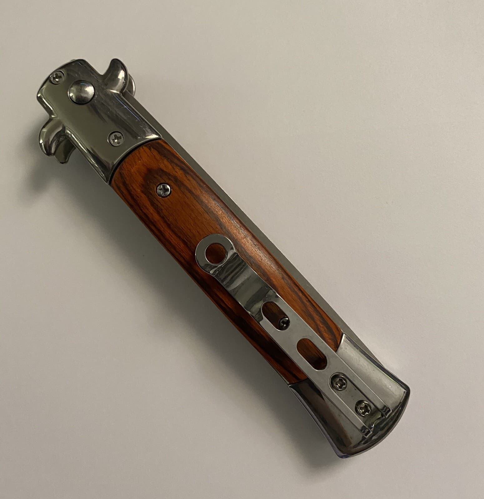 Wood SWITCHBLADE COMB Italian Stiletto Style Knife Automatic Switch Blade Toy!! 5