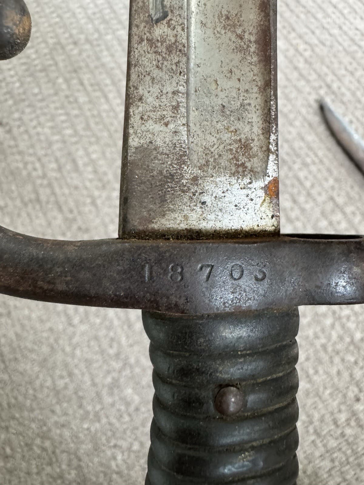 WWI Era Model 1866 French Chassepot Bayonet w/ Scabbard 4