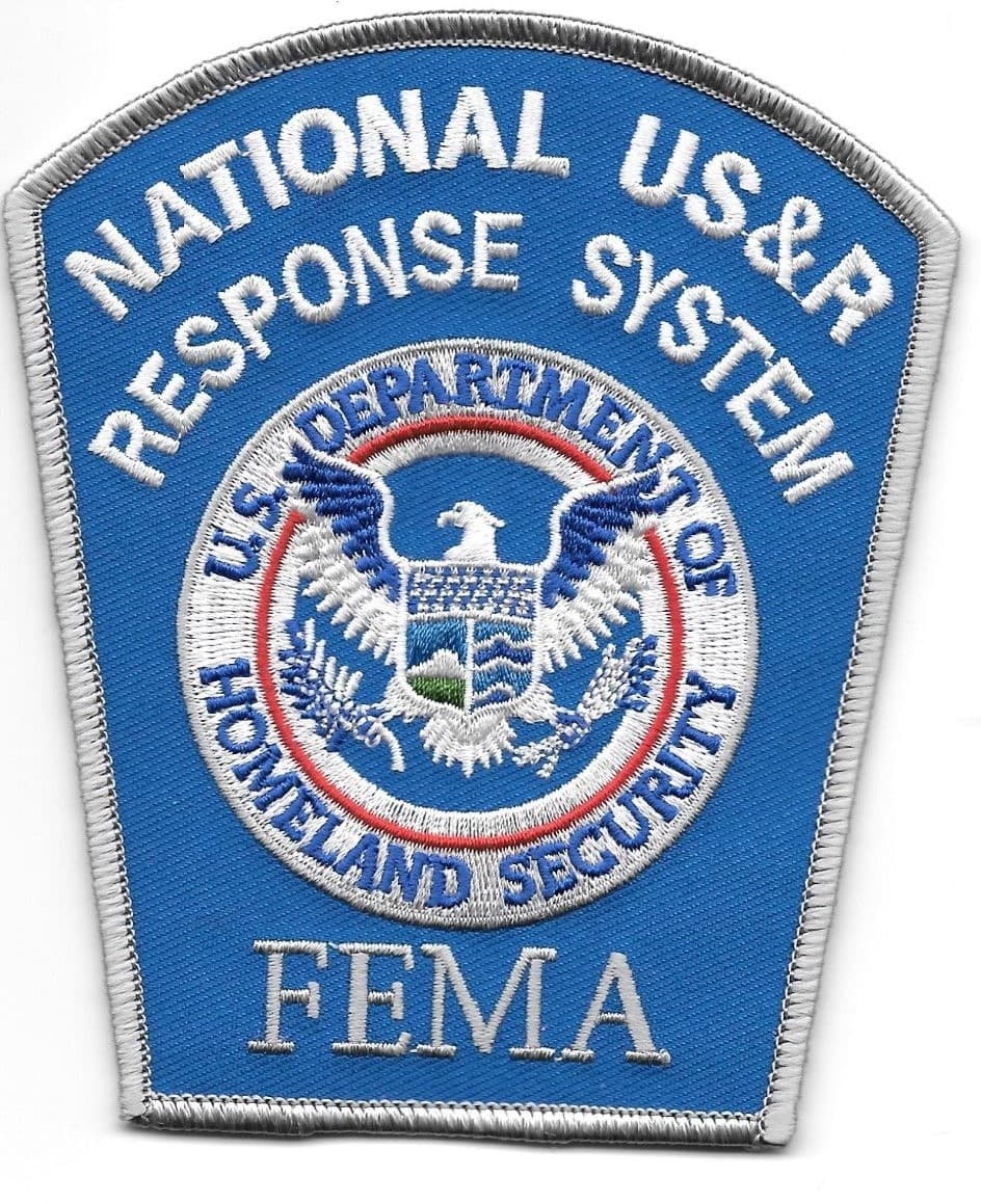 Federal - National U.S.A.R. / F.E.M.A. Response  (4" x 4.5" size) fire patch