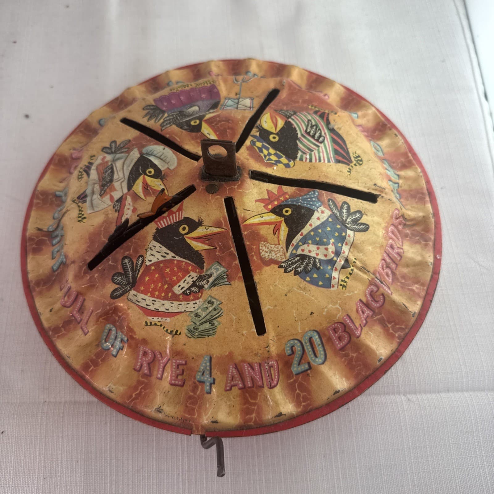 Mattel 1953 Blackbird Pie Music Toy NOT Working For Parts Plays Music