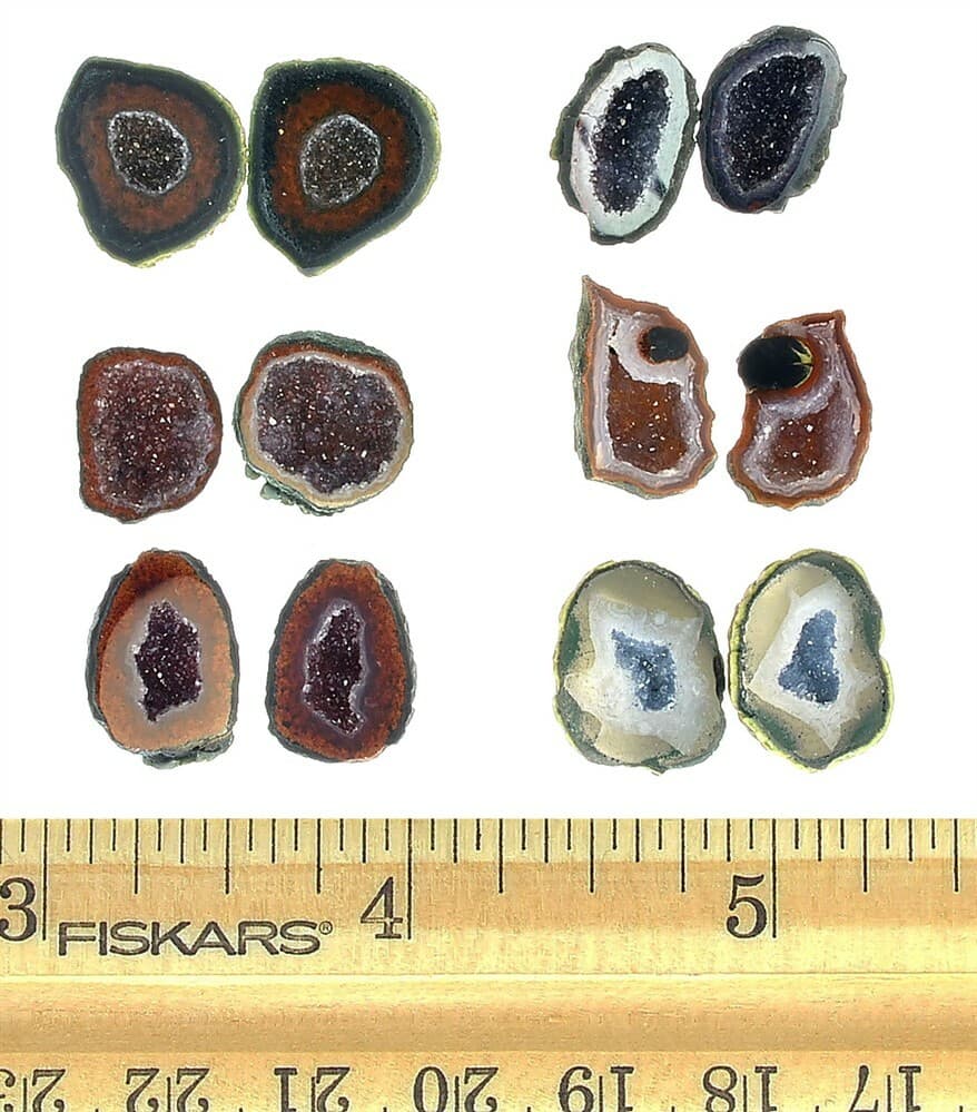 Fantasia: 6 Pairs of Tabasco Geodes - Spectacular Quality for Jewelry Making 2
