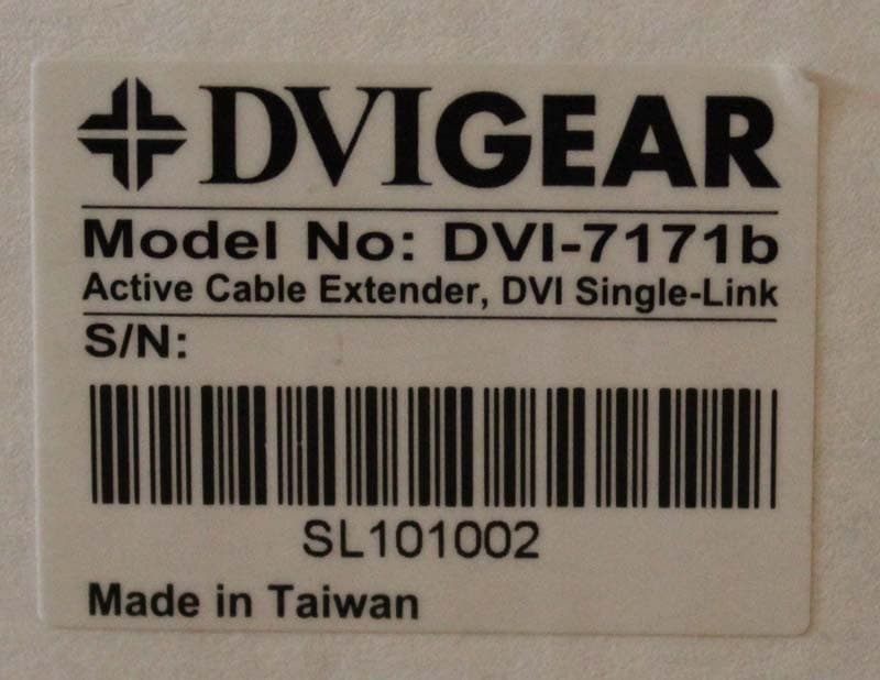 NEW DVIGEAR DVI-7171b DVI Single Link Active Cable Extender 5