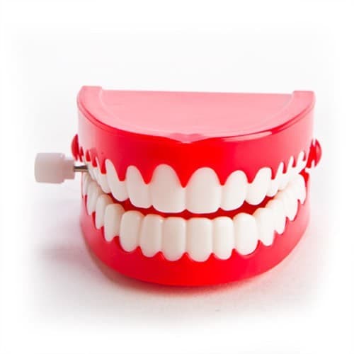 CHATTERING TEETH wind up yakity yak dentures retro classic Novelty Gag Gift toy