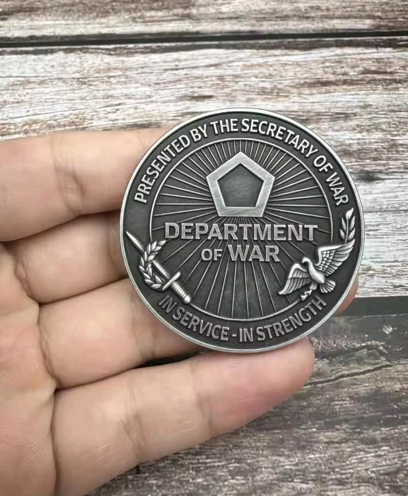 SUPER RARE SecWar - Secretary of War Pete Hegseth Dept. of War 2" Challenge Coin 5
