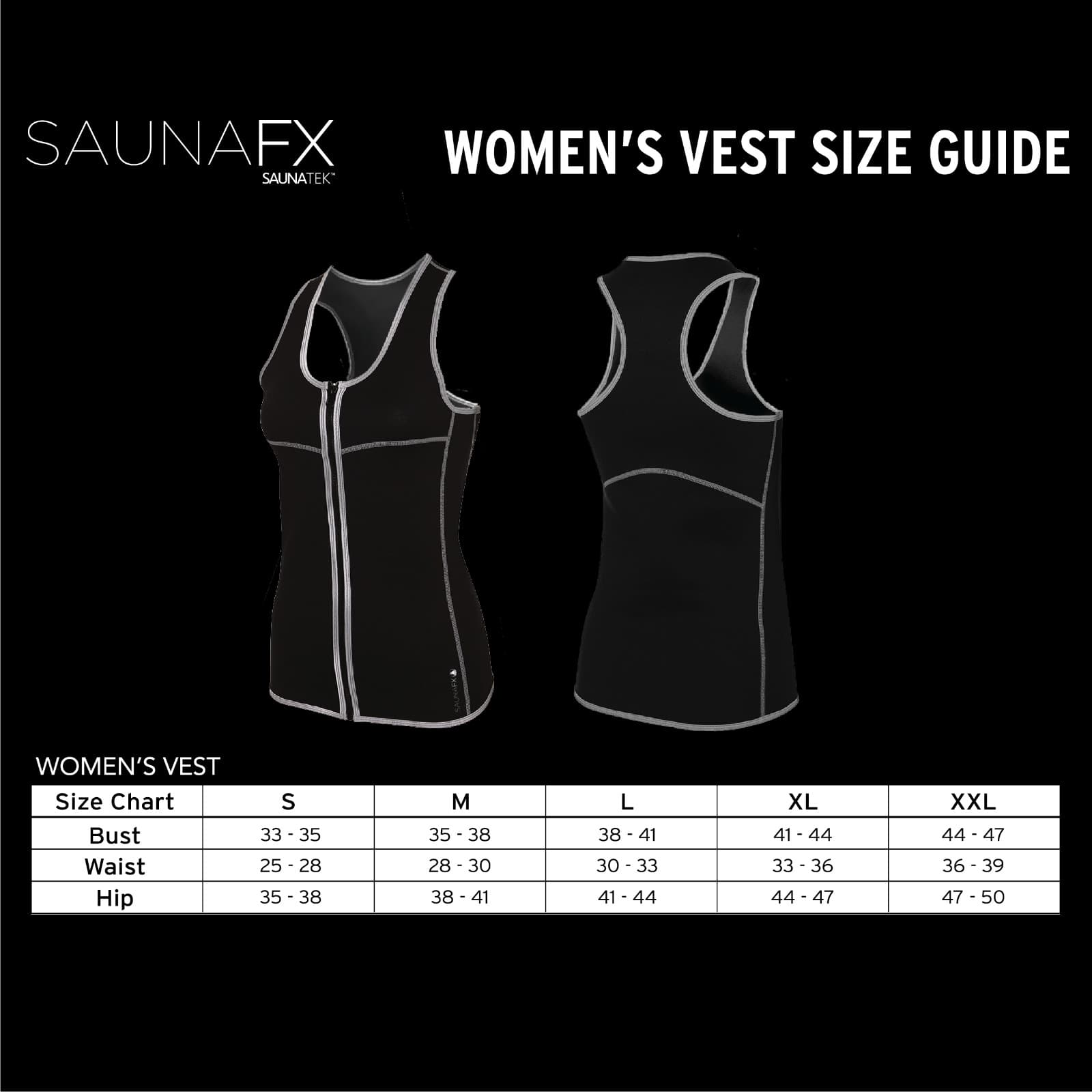 NEW SaunaFX Women's Neoprene SAUNA VEST Slimming Fitness Sweat Gym Body Shaper + 5
