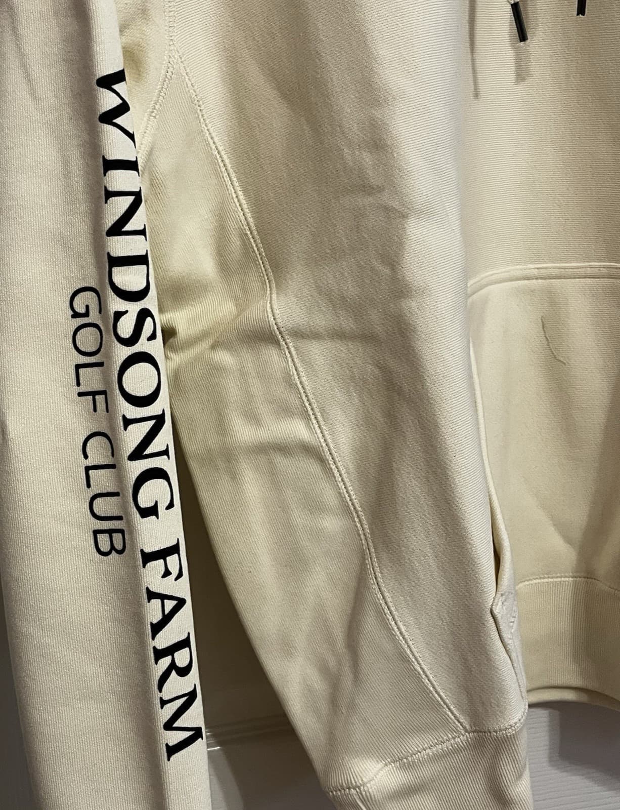 Greyson Men's Heavyweight Golf Hoodie Sweatshirt, Medium, Cream, New with Tags 2