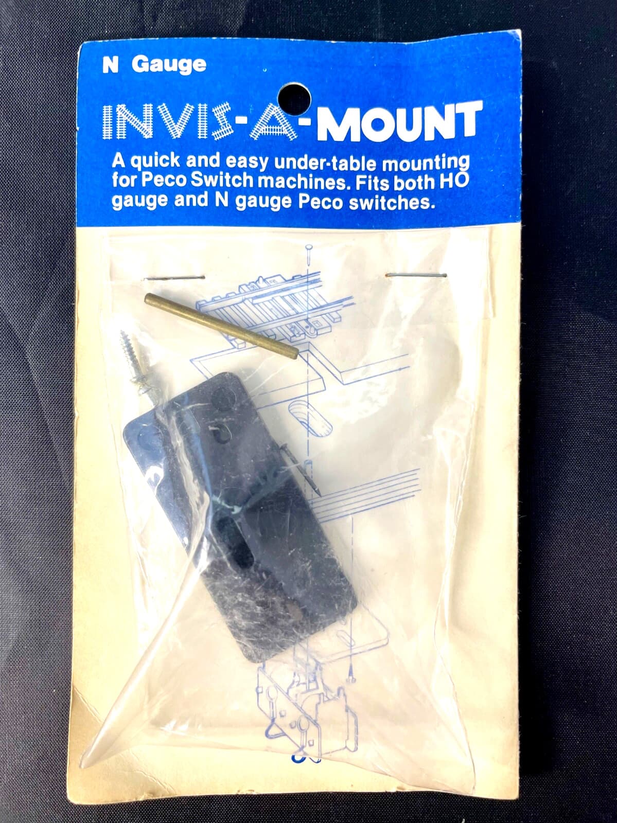 Invis-A-Mount Under Table Mounting for Peco N/HO Switch Machines