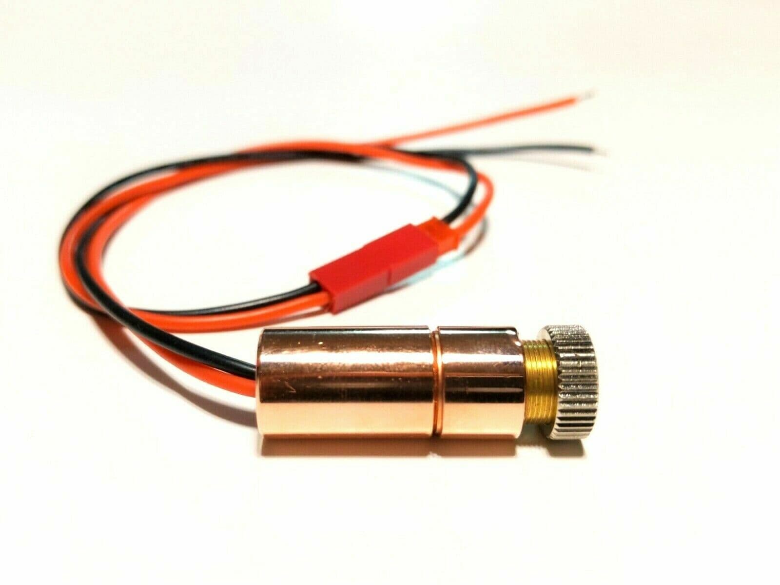 7-Watt NUBM44 Laser Diode in 12mm Copper Module w/ G-2 Lens - 22AWG-JST - 450nm 3