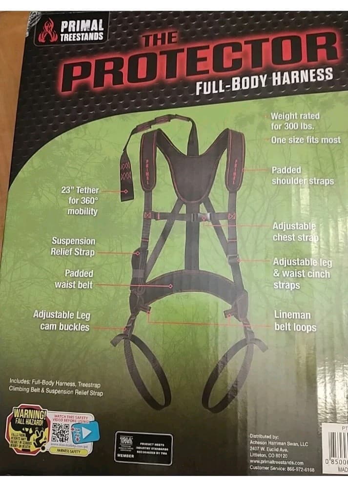 Fall Protection Safety Tree Climbing Harness Full Body Work Rescue Rock Etc NIB 2