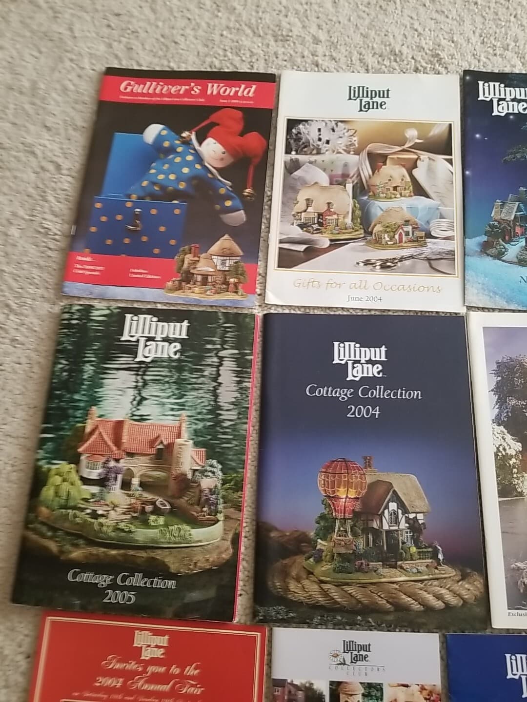 Lot Of 13 Lilliput Lane Gulliver's World Collectors Magazines & Catalogs 2