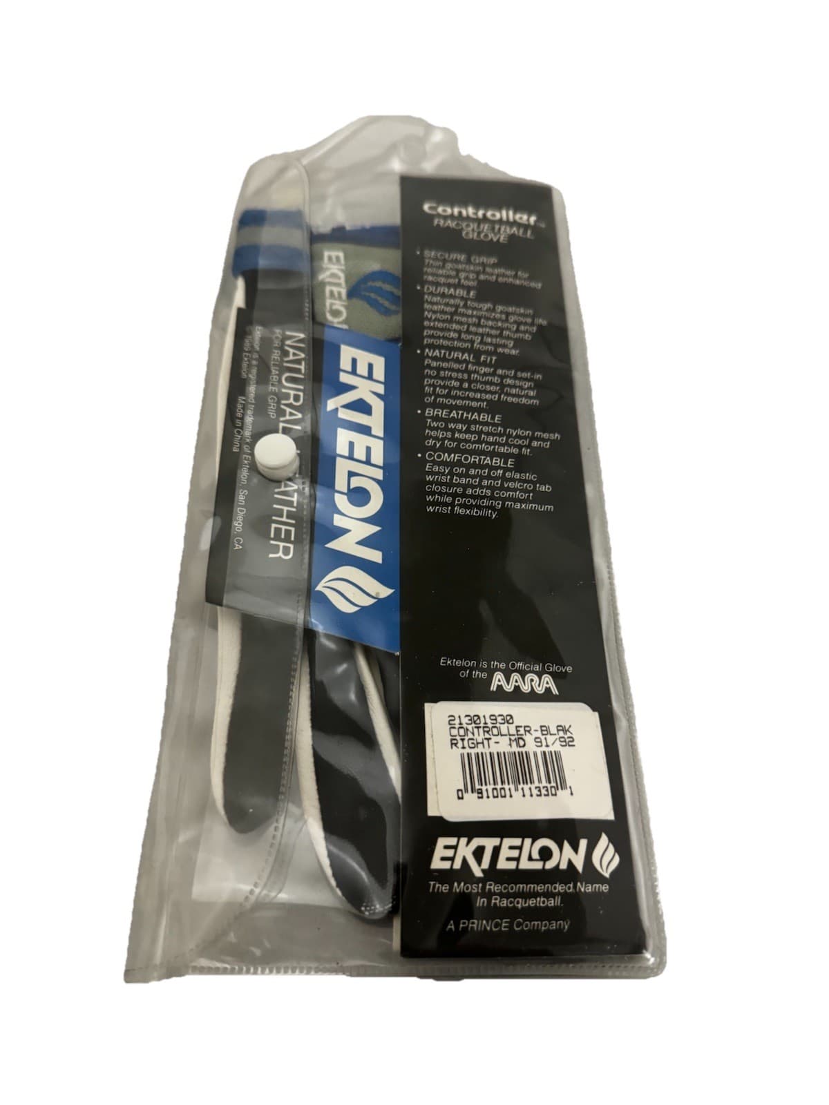 Vtg Ektelon Racquetball Right Glove Goat leather  Sz M 3