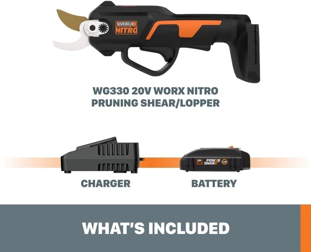 Worx 20V Worx NITRO Pruning Shear/Lopper WG330 - (Battery & Charger Included) 6