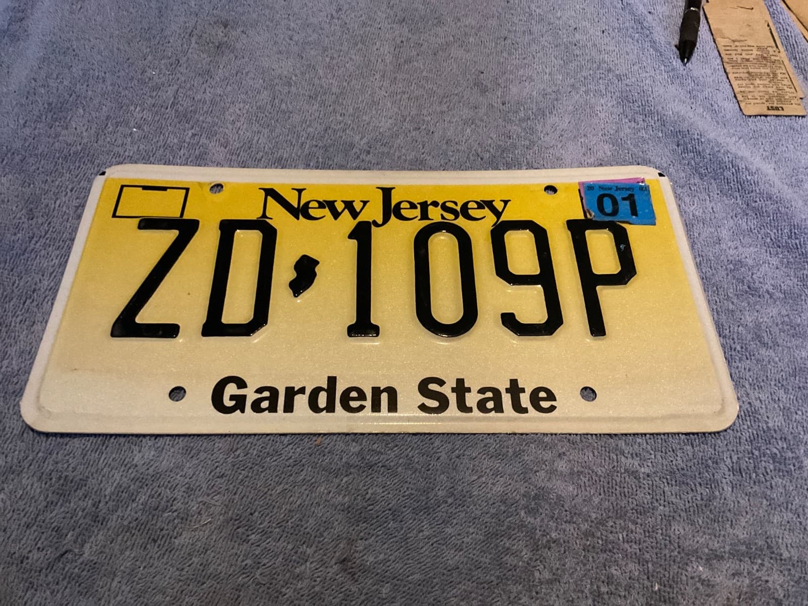 New Jersey License Plate 2002 Garden State ZD-109P