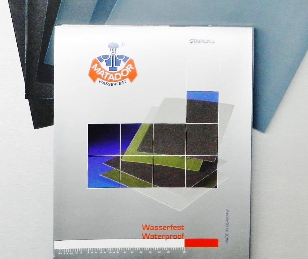 Matador Abrasive Wet or Dry Sandpaper 10 Sheets 2000 Grit 9"x11" Silicon Carbide 6