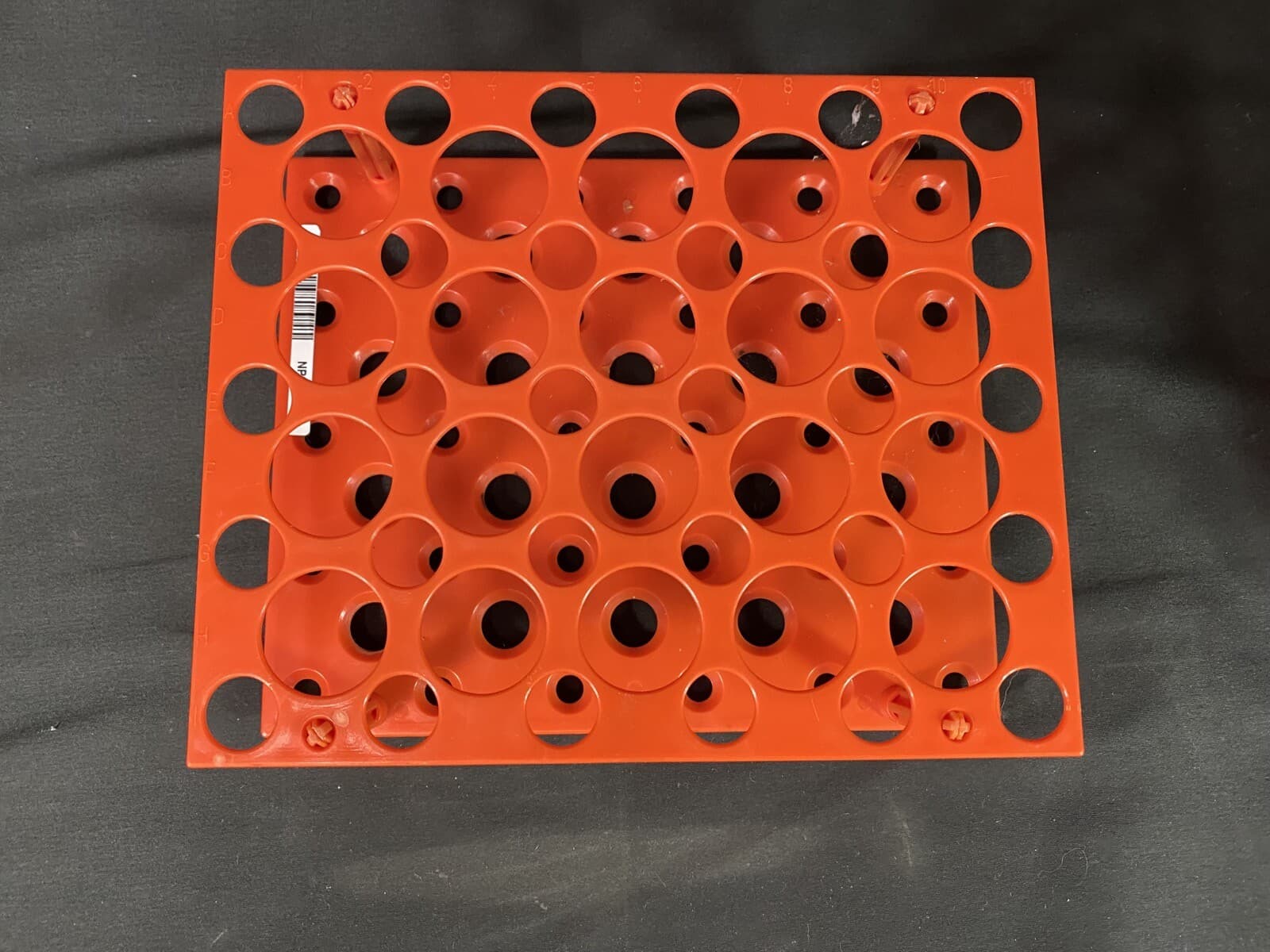 GLOBE SCIENTIFIC 15 & 50mL Orange Centrifuge Tube Rack 50 Places 456930 4