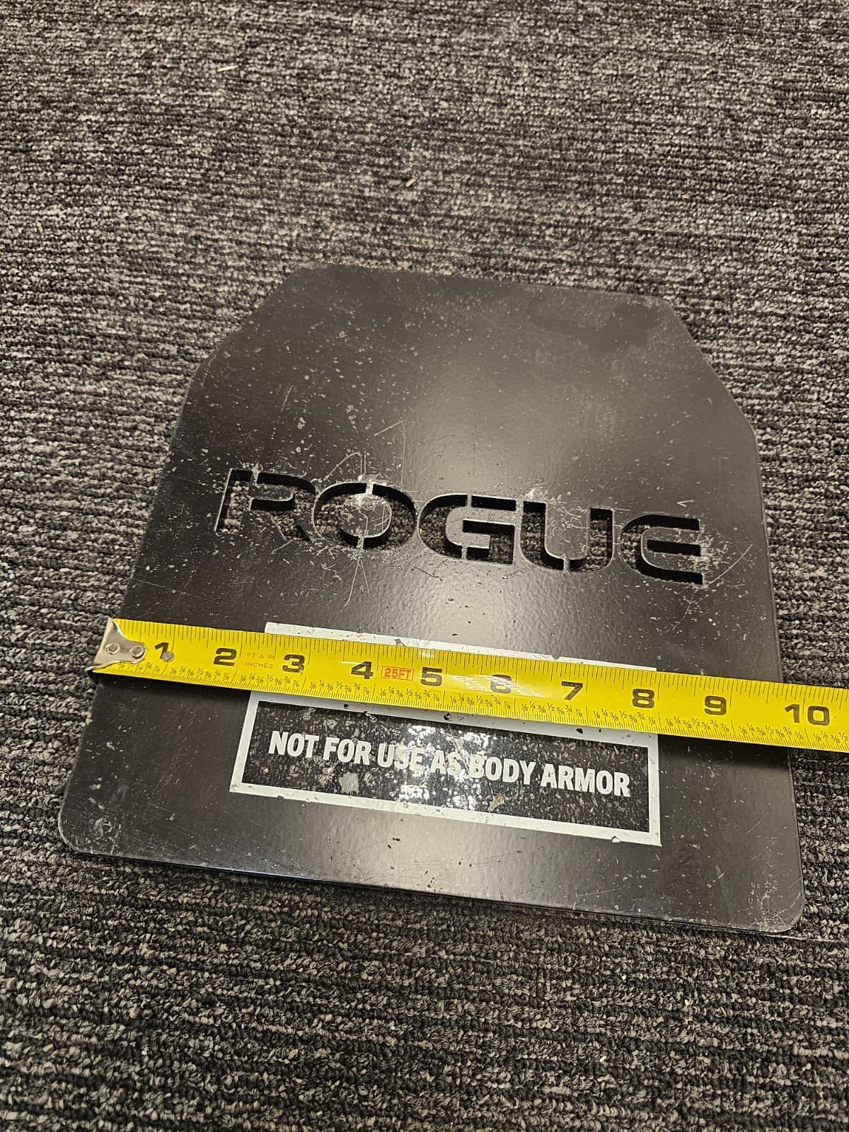 ROGUE CAST WEIGHT VEST PLATE Black 11" X 9-3/4" 3