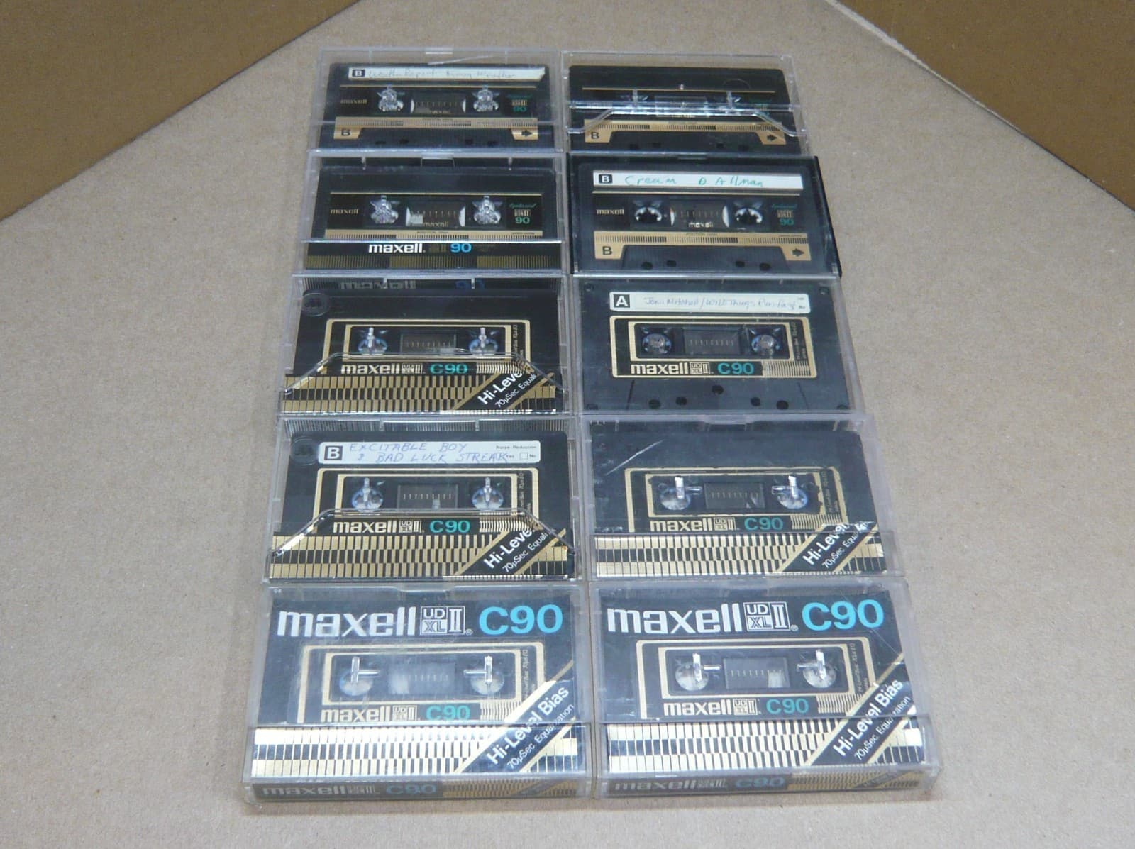 10 Maxell UDXLII 90 High Bias Cassette Tapes C90 Erased Sold As Blanks 2
