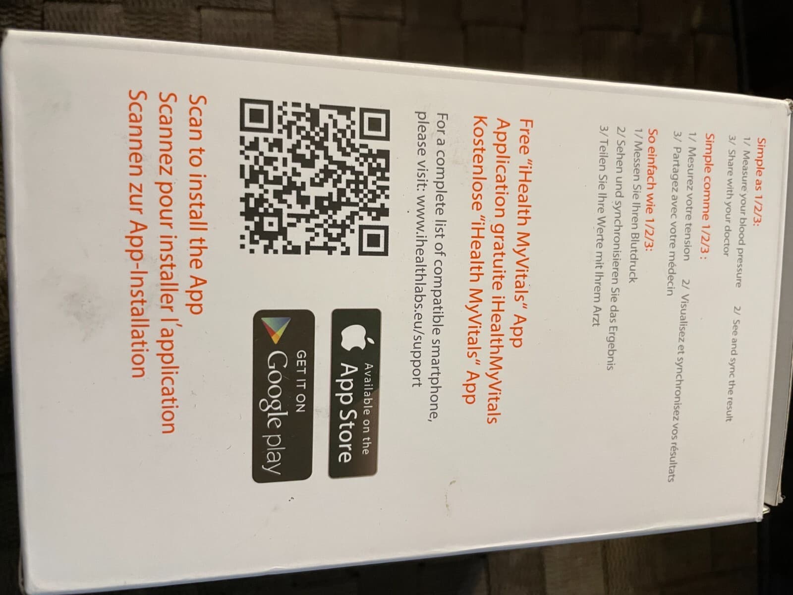 iHealth Track Connected Blood Pressure Monitor Wireless Bluetooth KN-550BT-STD 4