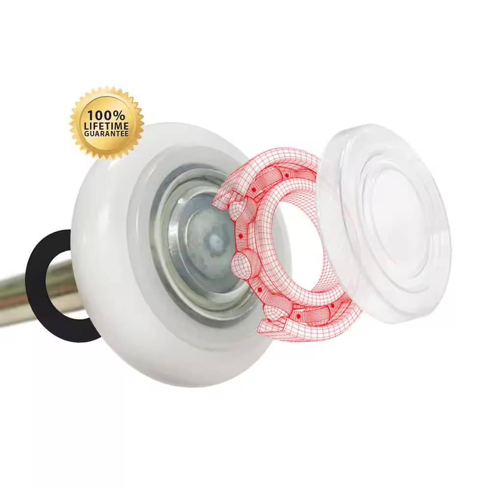 Ultra-Life Max 2 In. Nylon Garage Door Roller with Sealed 6200ZZ Bearing and 4 I