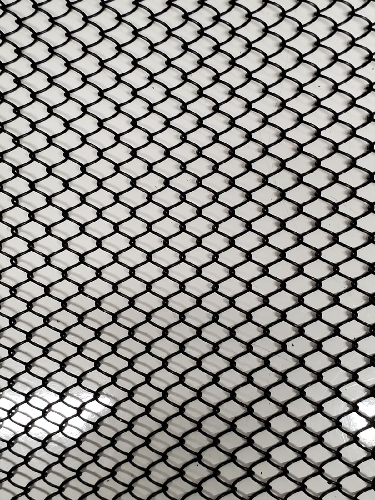 Jestesen Fireplace Black Mesh Replacement Curtain Screen W/ Rods 22" x 48"  2