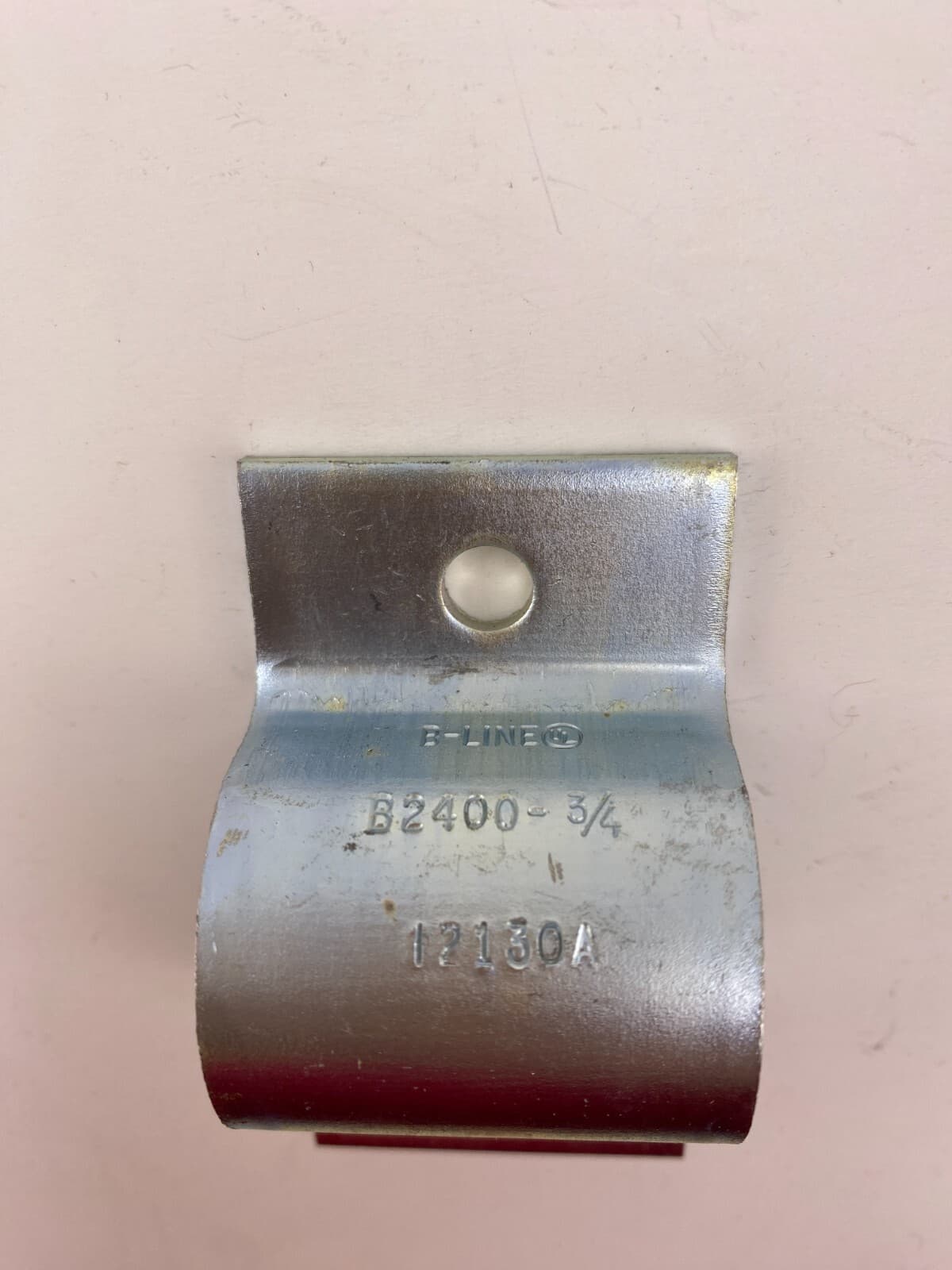 B-Line B2400-3/4ZN 3/4" 2-Hole Standard Pipe Strap,.31" bolt/pin size, Plated 2