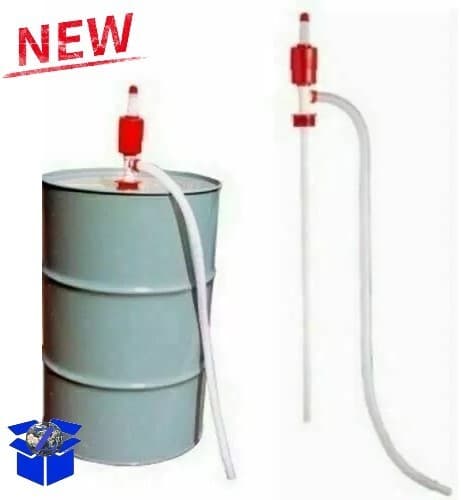Hand Siphon Drum Barrel Pump 15 30 55 Gal Polyethylene Suction Manual Squeeze 3