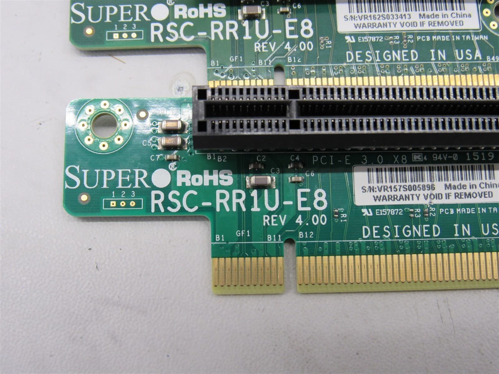 5 LOT - Supermicro 1U Server PCIe x8 Riser Card Board RSC-RR1U-E8 REV 4.00 3.00 2