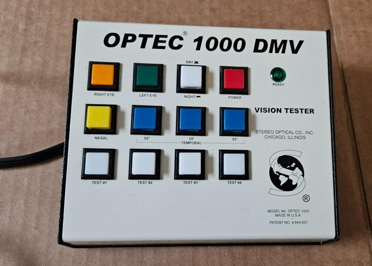 Stereo Optical Optec 1000 DMV Vision Screener Tester Control Power Box ! v