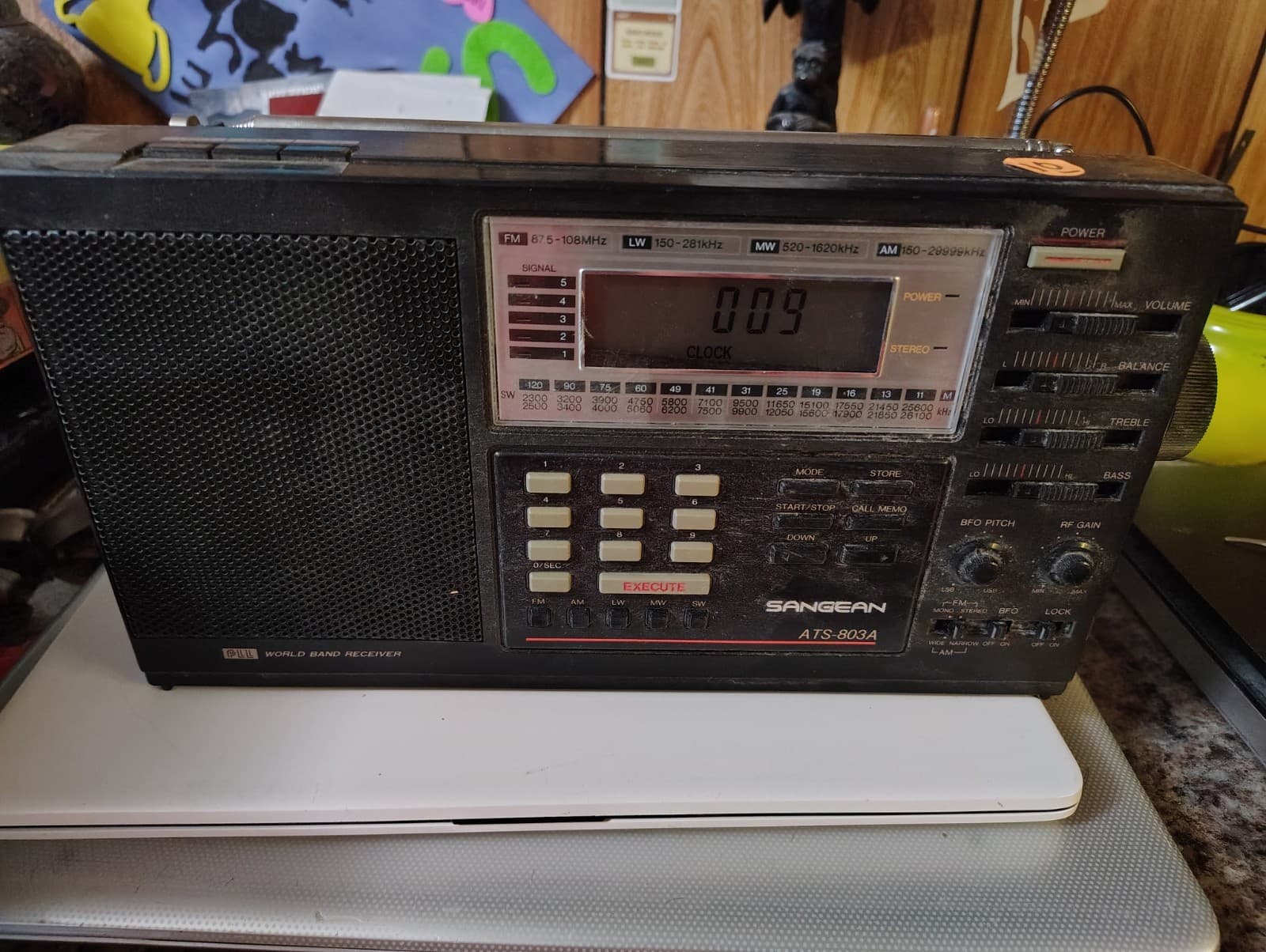 Sangean ATS-803A AM/FM/SW PLL Synthesized World Band Receiver Radio Battery & AC 2