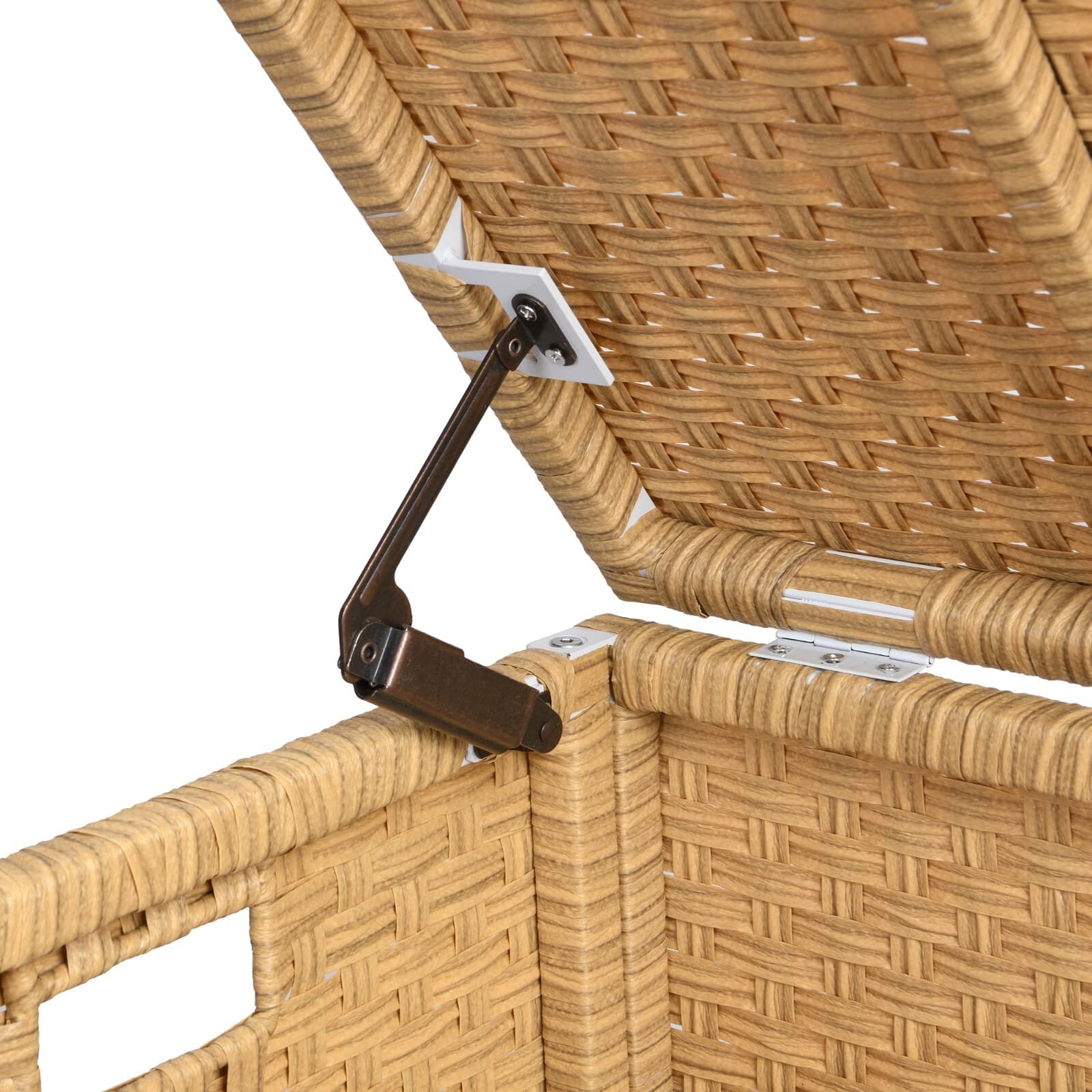 Heavy-Duty Weaved Plastic Sheet Storage Trunk, Natural (Yellowish) Collectible 6