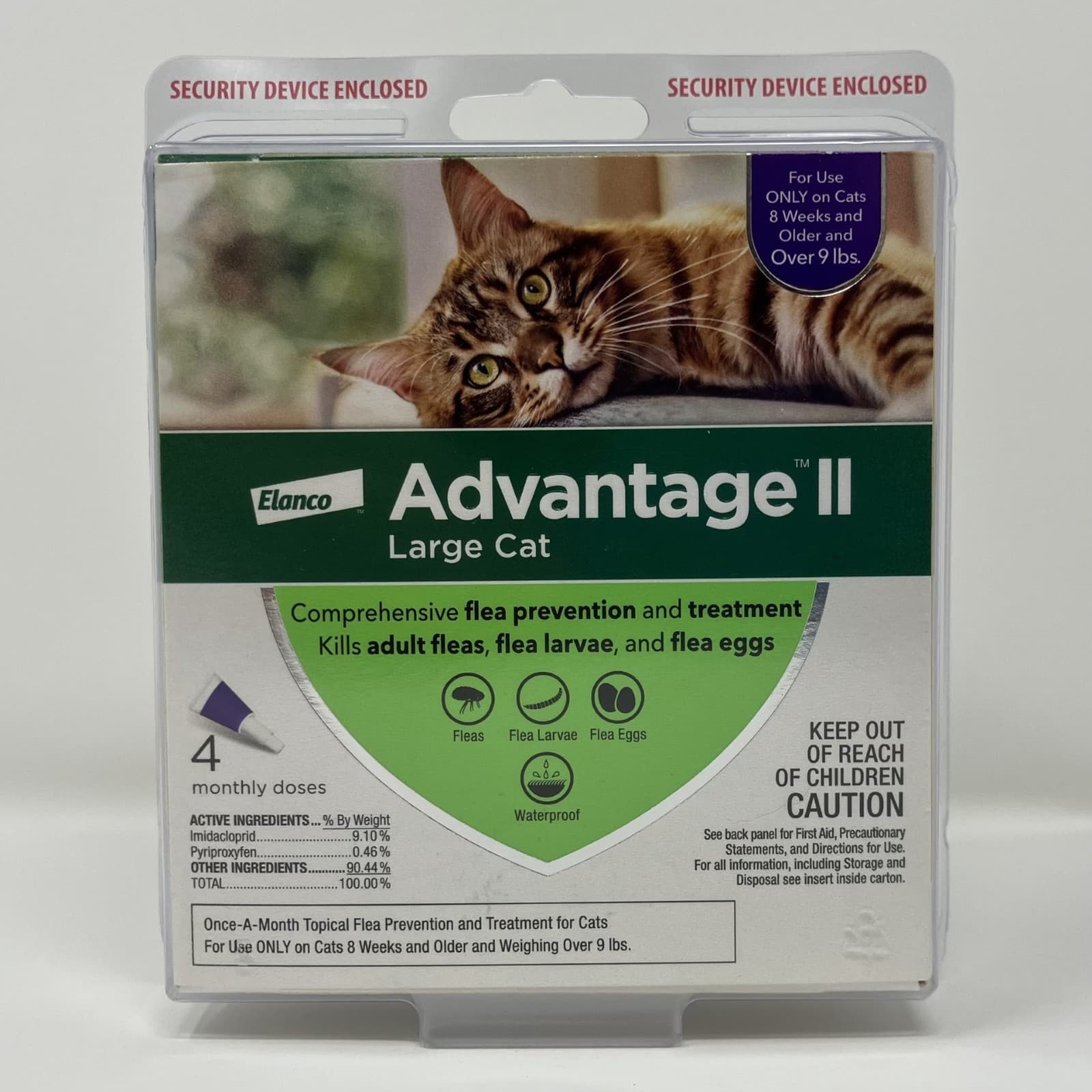 Advantage II for Cats over 9 lbs - 4 Pack - US EPA APPROVED -