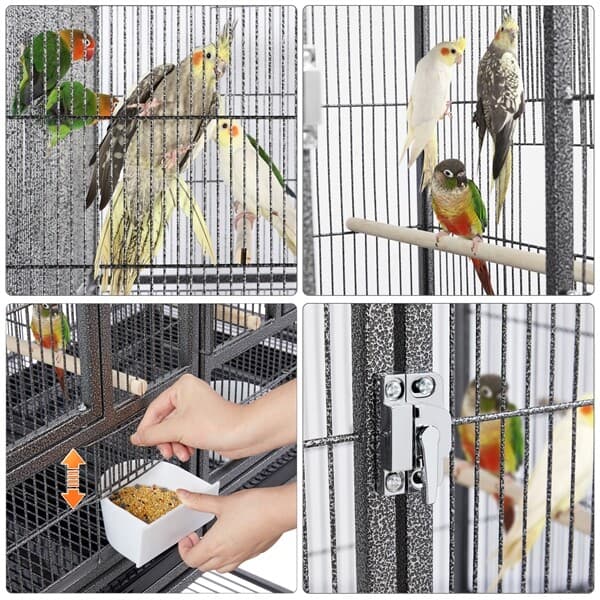 Stackable Divided Breeder Parakeet Bird Cage for Canary Cockatiel Parrot Finch 5