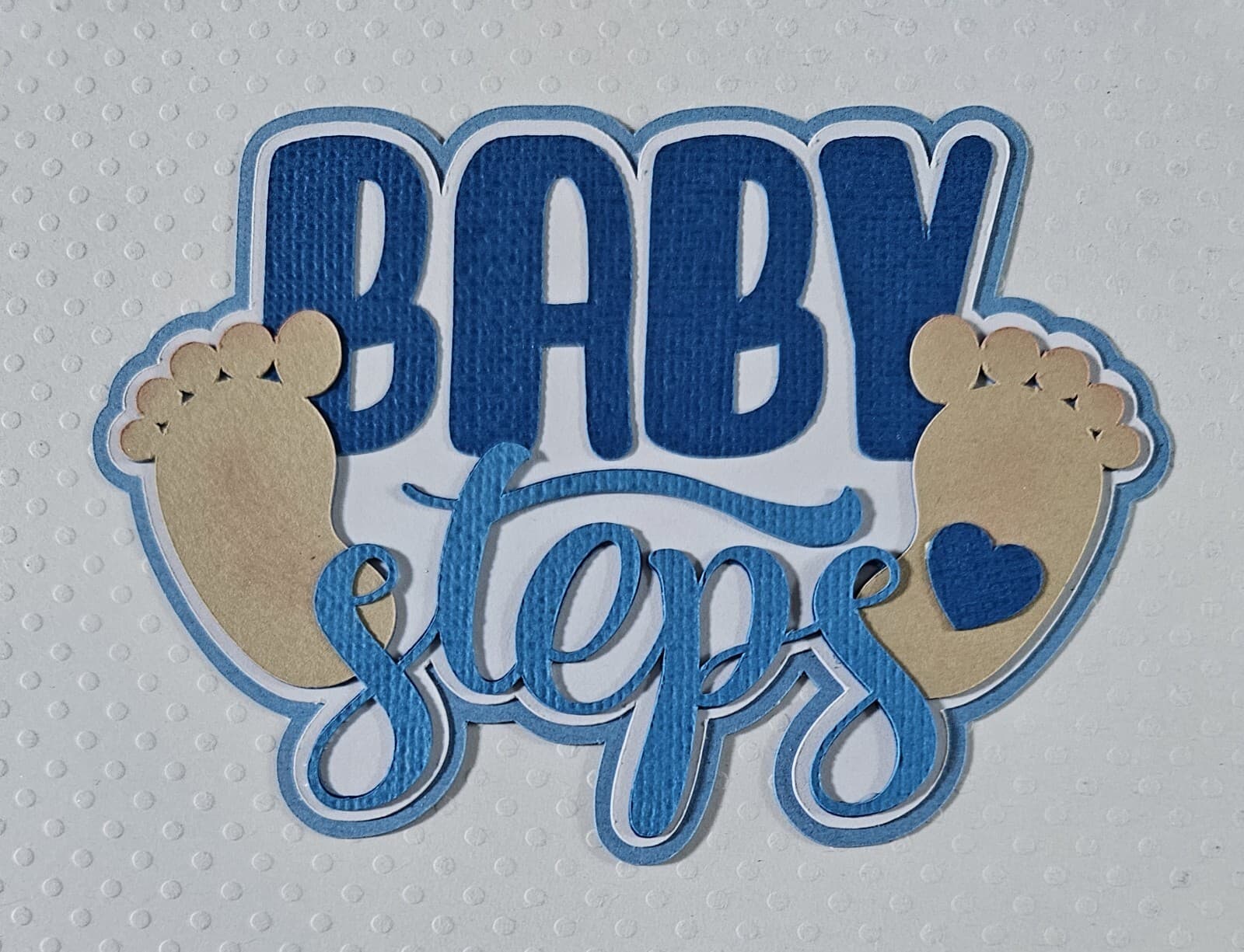 Baby Steps Boy Title. Scrapbook, Card making Paper Piecing