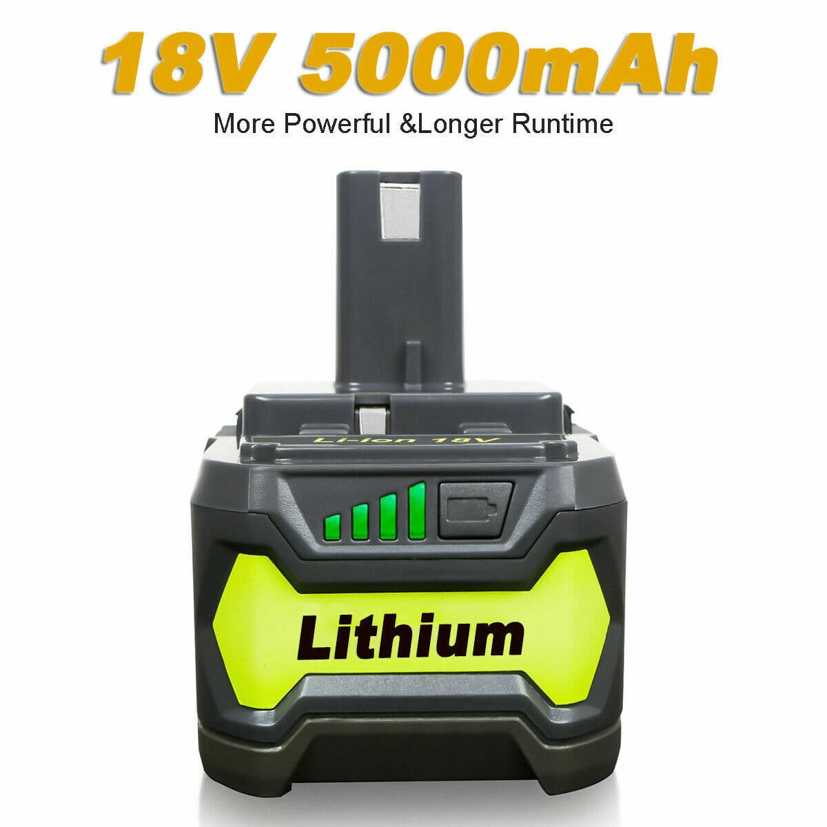NEW FOR RYOBI P108 One 18V 5.0 Ah Lithium-Ion HIGH PERFORMANCE Battery PBP004 4