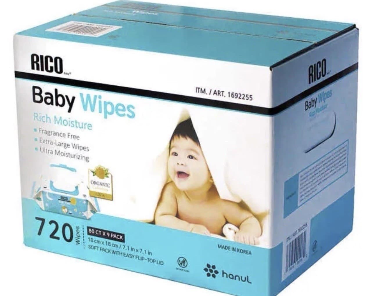 RICO Baby Wipes, 720 Count 3