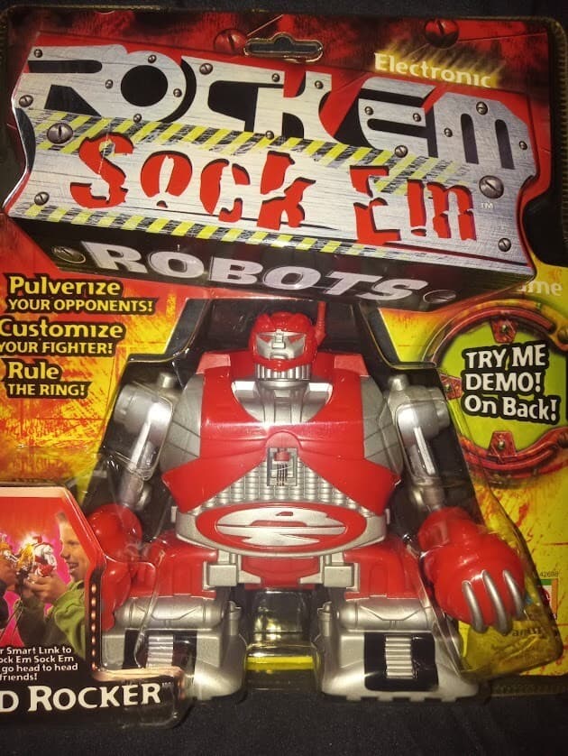 🎀*RARE* Rock Em Sock Em Robots RED ROCKER Robot Handheld Game *NEW & SEALED*🎀 3