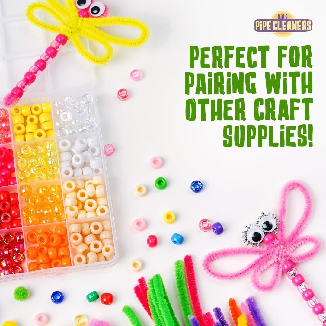 (200) Pipe Cleaners Craft (20 Colors, 10 Each) Craft Pipe Cleaners Bulk, Chenill 5