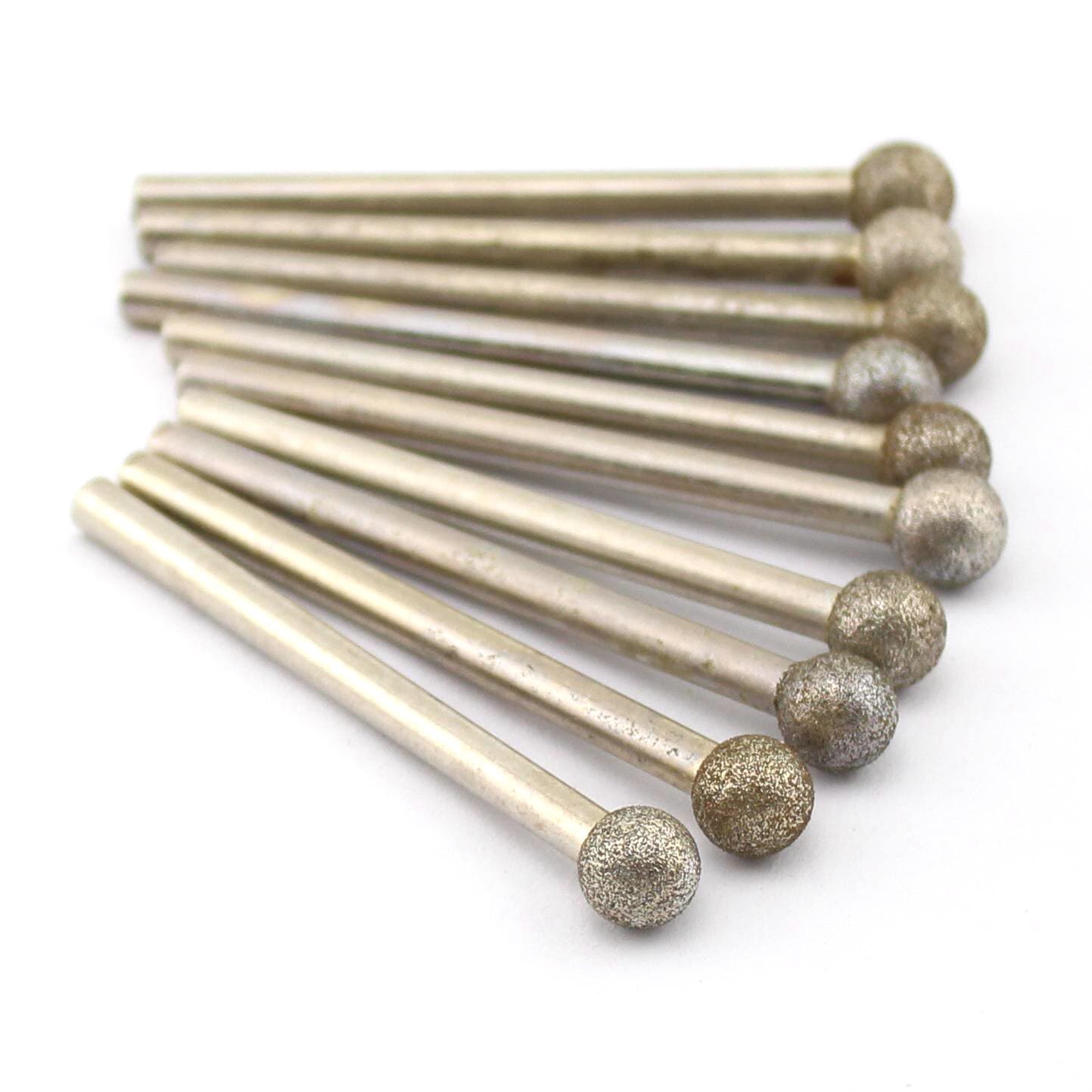20Pcs Diamond Grinding Bit Ball 8mm 5/16" Coated Spherical Head Mounted Point 4