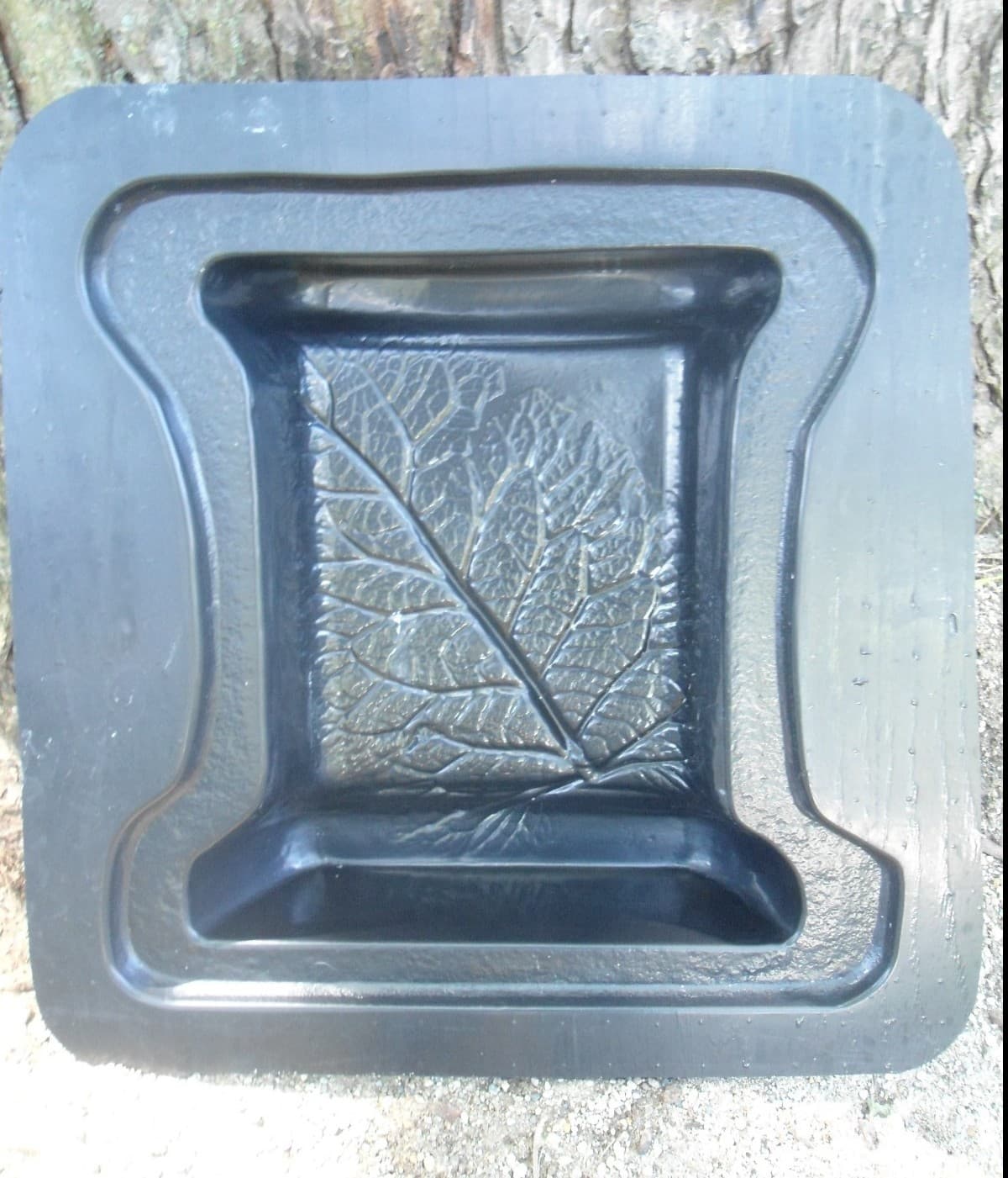 Leaf bench leg plastic mold concrete mould  .150 abs plastic 13.5"H x 12"W x 3" 4