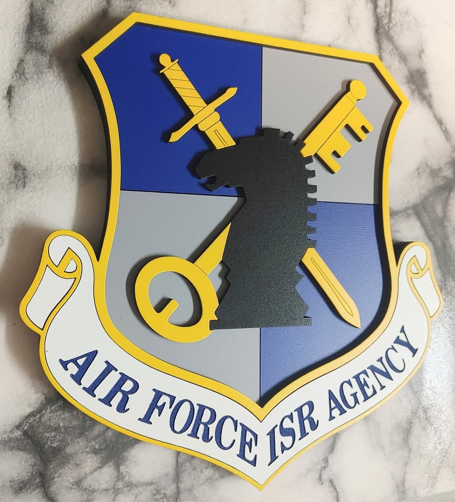 8" US Air Force Intelligence, Surveillance, Reconaissance Agency Plaque ISR 2