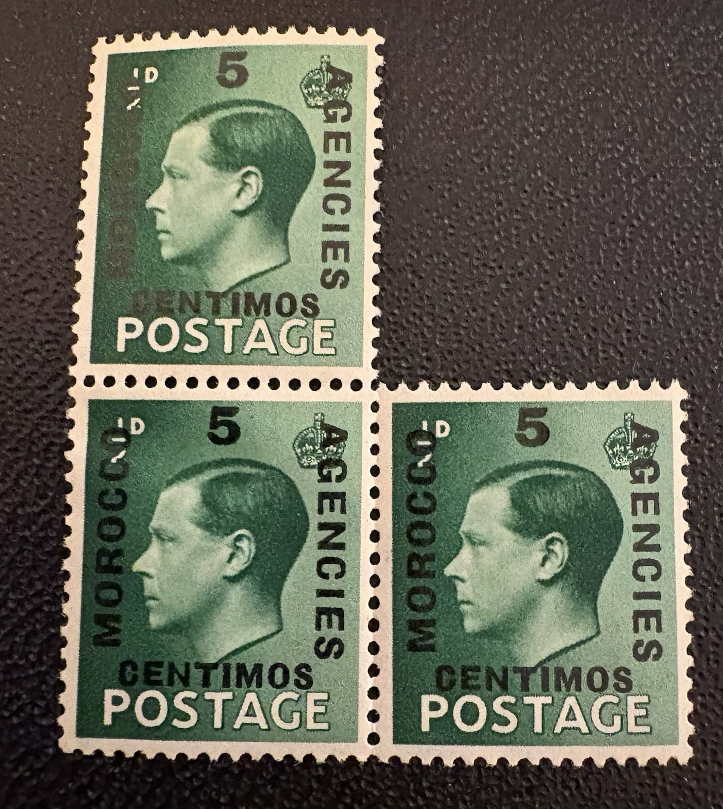 KEVIII Stamps 1936 Morocco / Tangiers Overprints Set Of 3 Full Set UM Mint 6