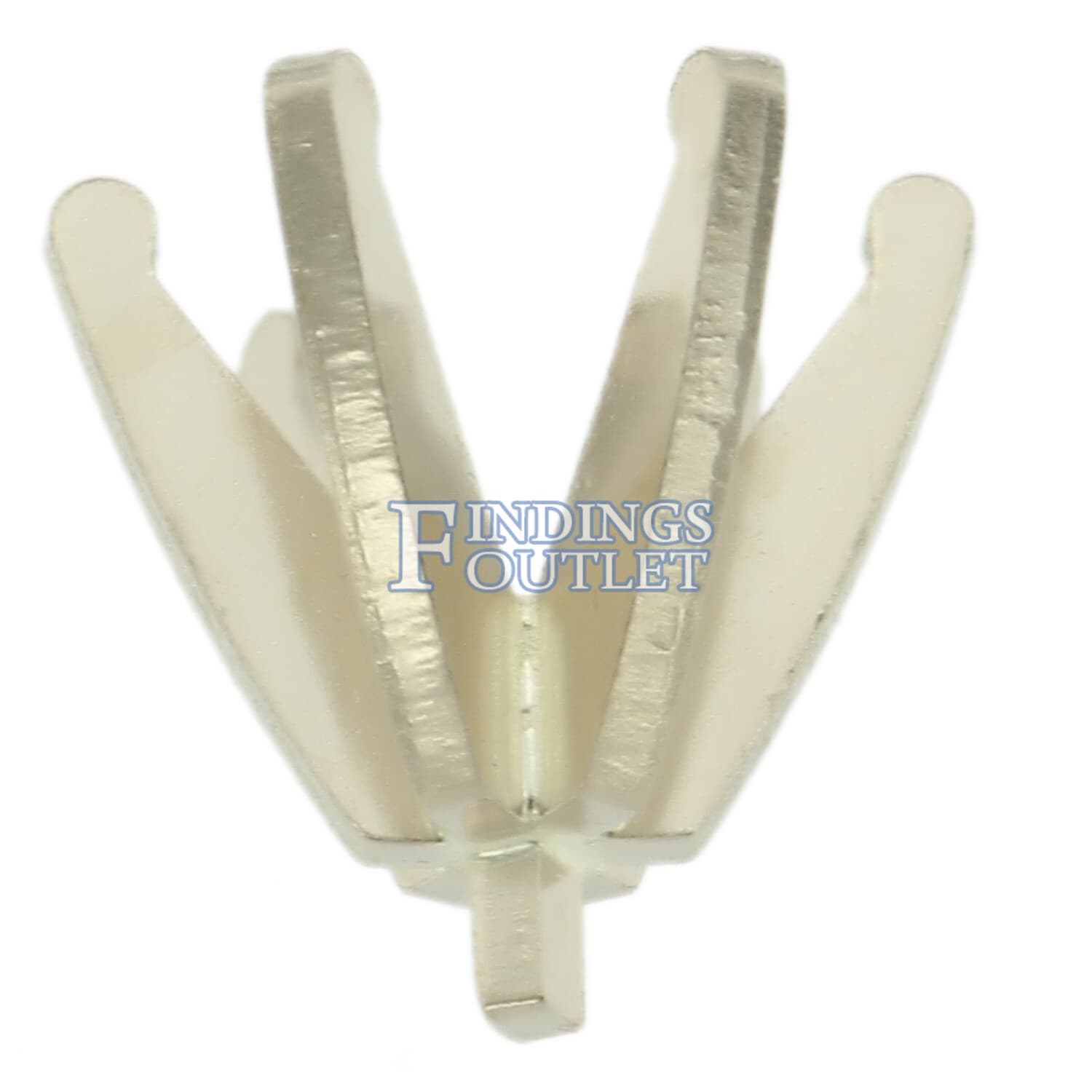 14K White Gold Round 6 Prong Peg Head Setting Standard Style For Center Stone 2