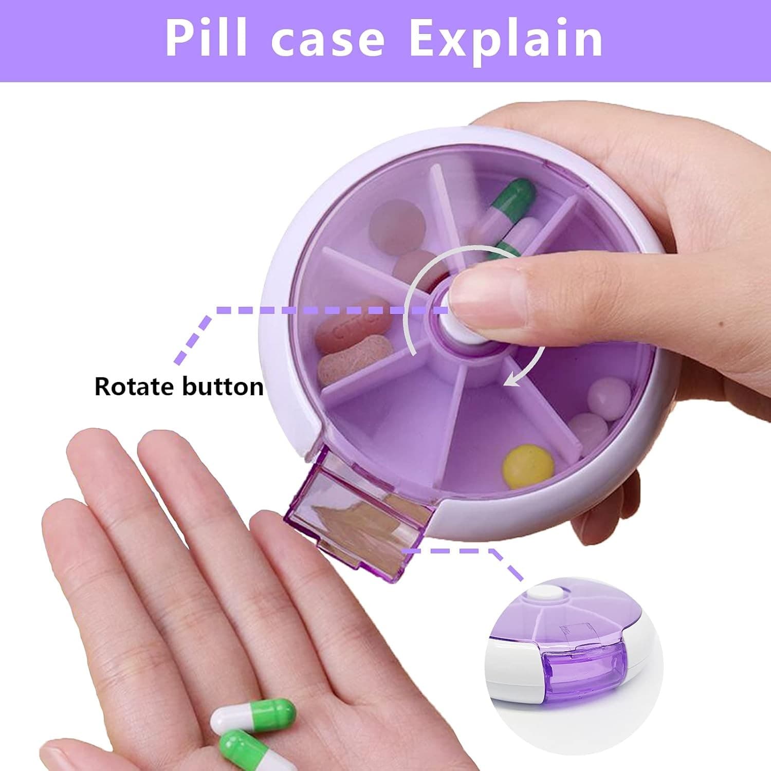 Pill Organizer Weekly 3PCS,INVODA Case 7 Day 3 Times Medicine 3 Group  2