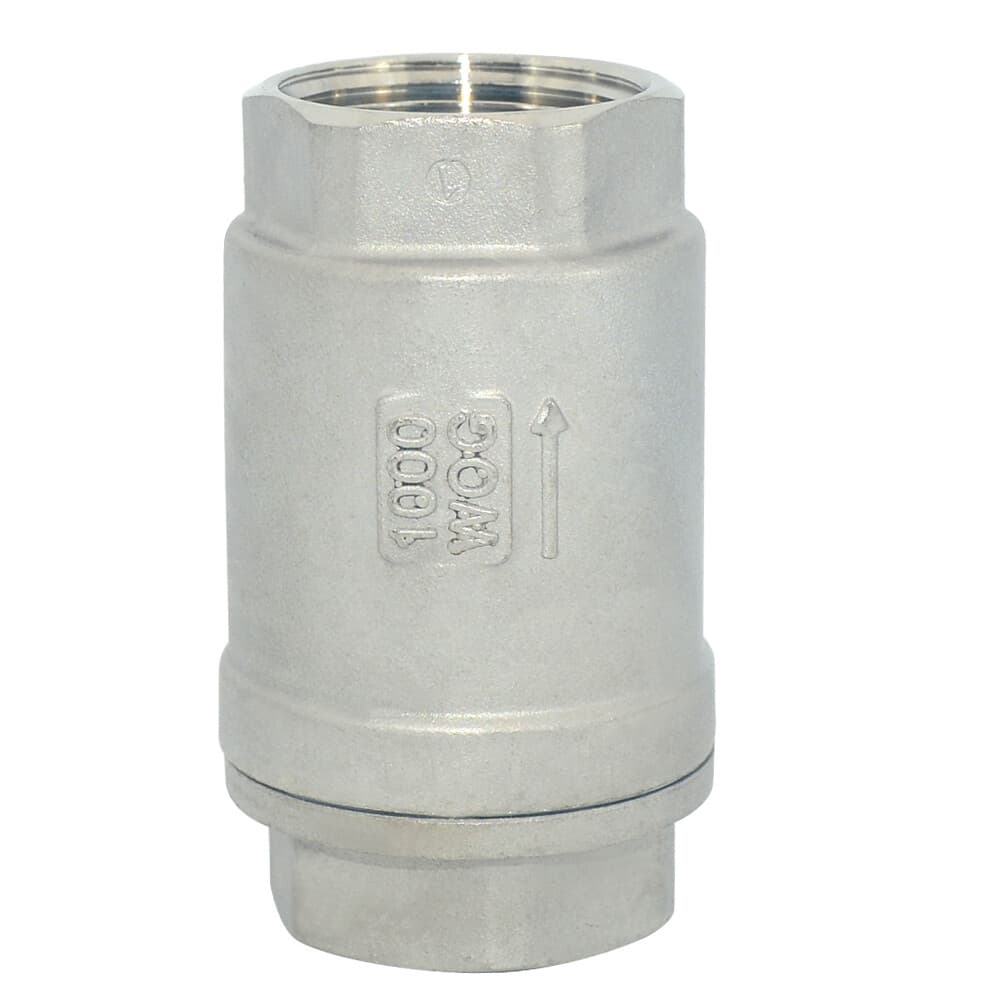 1 inch Vertical Check Valve NPT female Threaded Stainless Steel 1000psi 2