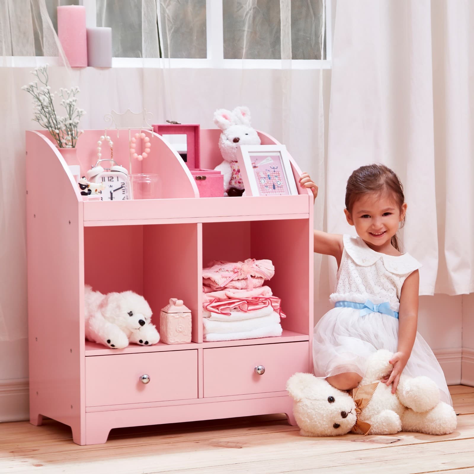 Fantasy Fields Little Princess Cindy Wooden Storage Cubby, Pink 4