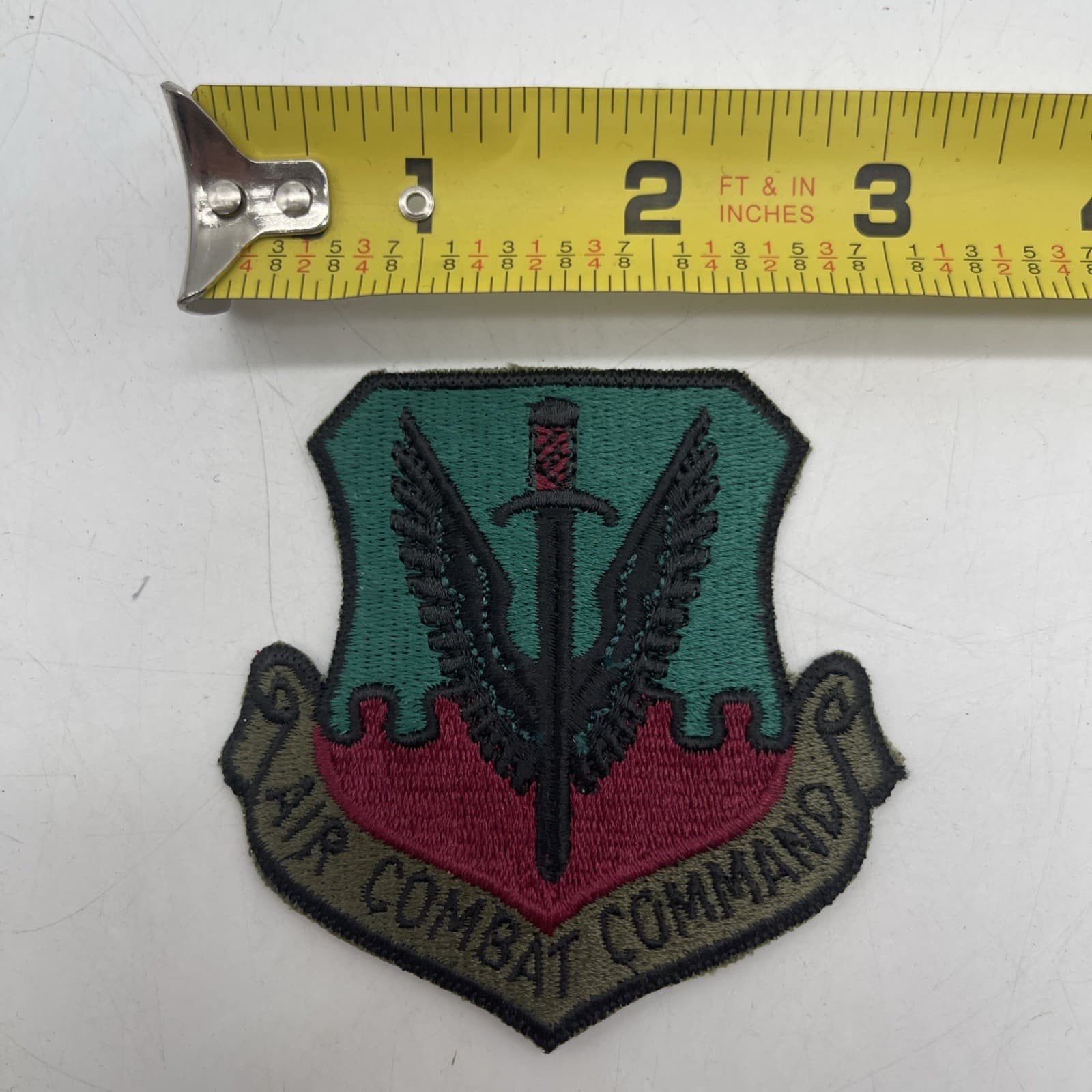 U.S. Military Air Force Air Combat Command Patch Winged Sword Subdued Cut 3”